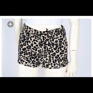 Juicy Couture Black Label Leopard Print Shorts